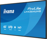 Iiyama Lh4364uhs-B1ag  Pantalla Plana Para Señalización Digital 109,2 Cm (43") Led Wifi 500 Cd / M² 4k Ultra Hd Negro