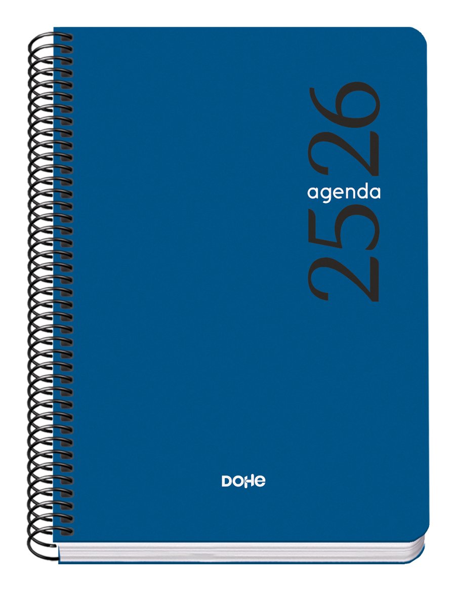 Dohe Agenda Escolar Esencial A5 Espiral Dp Tapa Pp Colores Surtidos 2025-2026