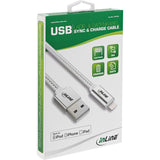 Cable Usb Inline Lightning Para Ipad Iphone Ipod Plata 1m Certificado Mfi