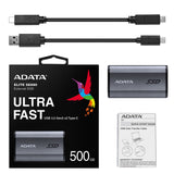 EAN 4711085935786 - ADATA SE880 500 GB USB Tipo C 3.2 Gen 2 (3.1 Gen 2) Wifi Gris imagen 7