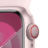 Apple Watch Series 9 Gps Cellular 41mm Caja De Aluminio Rosa Correa Deportiva Rosa Claro S M