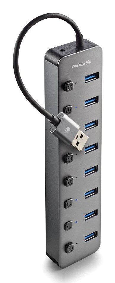 EAN 8435430624397 - NGS IHUB 8 USB 2.0 Type-A 5000 Mbit/s Negro imagen 2