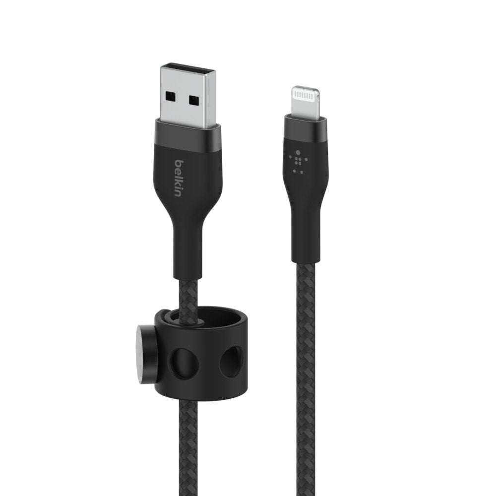 Usb-A To Ltg_braid Silic 3m Black
