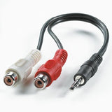 EAN 7611990159017 - ROLINE 11.09.4340 cable de audio 0,2 m 3,5mm 2 x RCA Negro imagen 1
