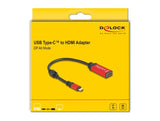 Delock 60053 Adaptador Usb Type-C A Hdmi (Modo Dp Alt) 8k 60 Hz Con Función Hdr Rojo