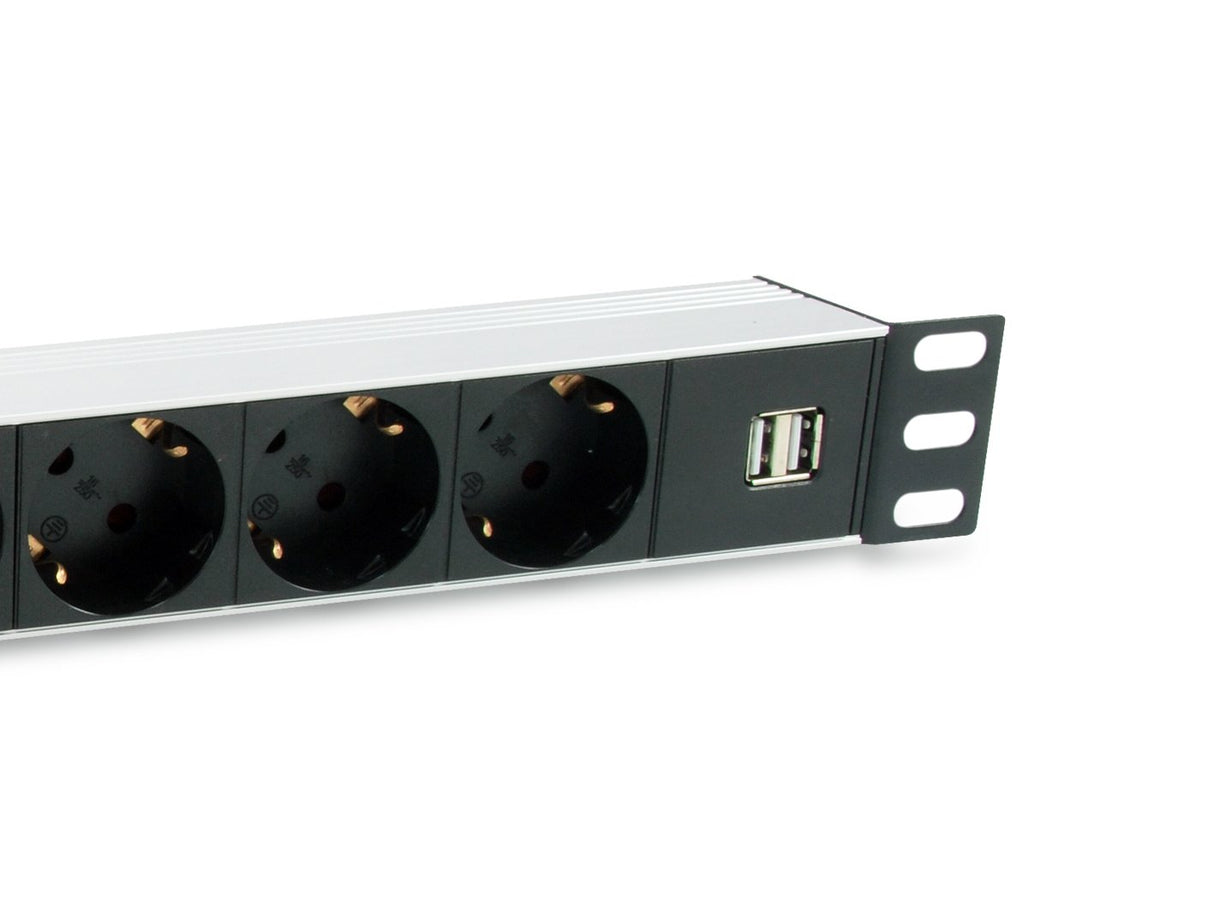 EAN 4015867223161 - Equip 333315 unidad de distribución de energía (PDU) 7 salidas AC 1U Negro, Plata imagen 3