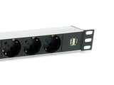 EAN 4015867223161 - Equip 333315 unidad de distribución de energía (PDU) 7 salidas AC 1U Negro, Plata imagen 3