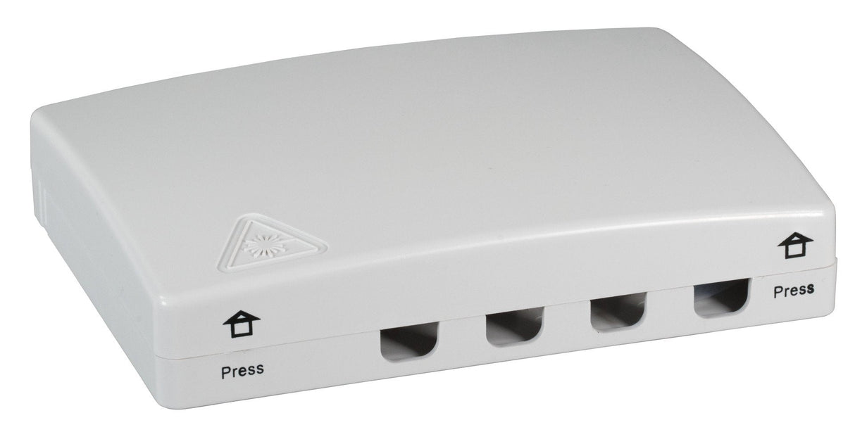 Ftth Indoor Anschlussbox Fr 4fasern, 4kupplungen, Faserberlngenaufnahme