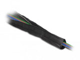 Emv Abschirmgeflechtschlauch Mit Klettverschluss Hitzebeständig 1 M X 50 Mm Schwarz