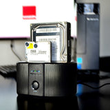 Axagon Estación De Acoplamiento Dual Adsa-St, Usb 3.0, 2x 2.5"/3.5" Ssd/Hdd, Sata 6 - Negro