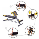 EAN 5907695596557 - HMS Fitness LSR8311 Banco de musculación multiposición Asiento ajustable Hogar Negro, Amarillo imagen 3