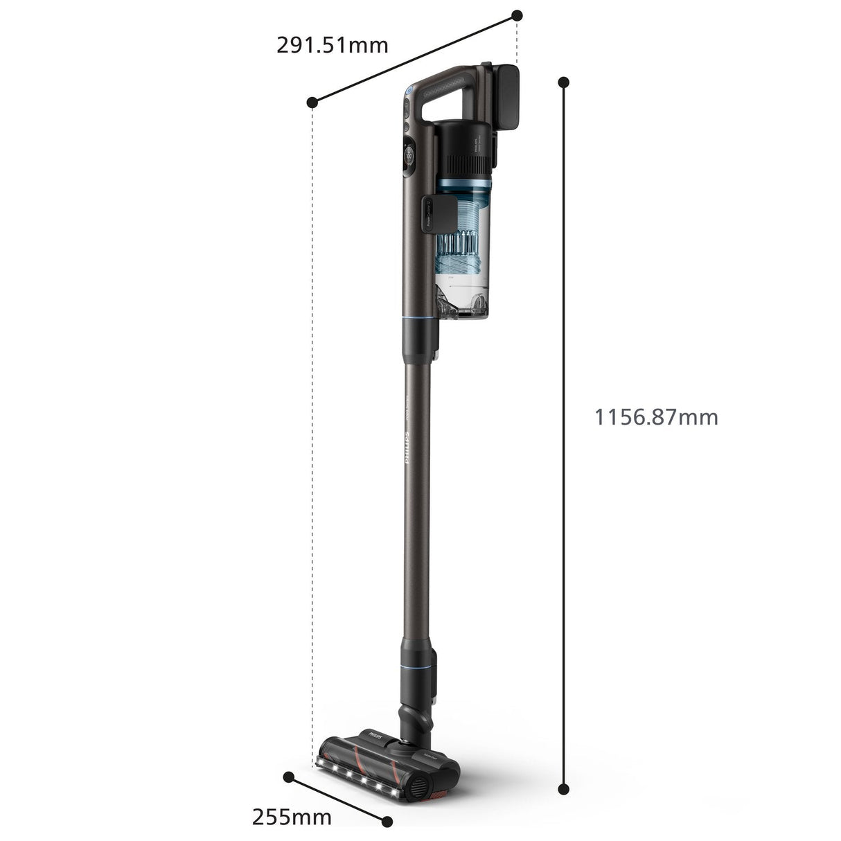 Philips Xc7163/01 Aspiradora De Pie Y Escoba Eléctrica Aspiradora Escoba 2 En 1 Batería Seca Y Húmeda Sin Bolsa 0,6 L Azul