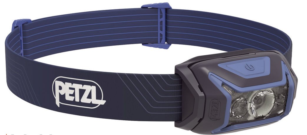 Linterna Petzl Actik Azul Con Cinta Para Cabeza Led