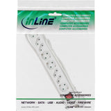 Inline Regleta 8 Tomas 4x Tipo F + 4x Euro Con Seguridad Para Niños E Interruptor Blanco 3m