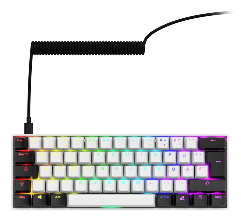 EAN 4044951041886 - Sharkoon SGK50 S4 teclado Hogar USB QWERTZ Alemán Blanco imagen 2