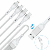 EAN 5012786030107 - 4smarts 541024 cable USB 1,2 m USB A/USB C USB C/Micro USB-A/Lightning Blanco imagen 3