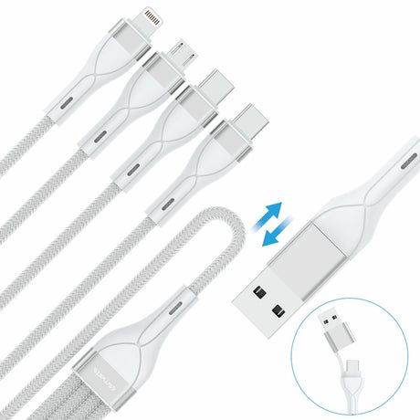 EAN 5012786030107 - 4smarts 541024 cable USB 1,2 m USB A/USB C USB C/Micro USB-A/Lightning Blanco imagen 3