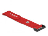 Delock Klett-Cablebinder Mit Schlaufe Und Befestigungsöse L 190 X B 25 Mm Rot 5 Stück