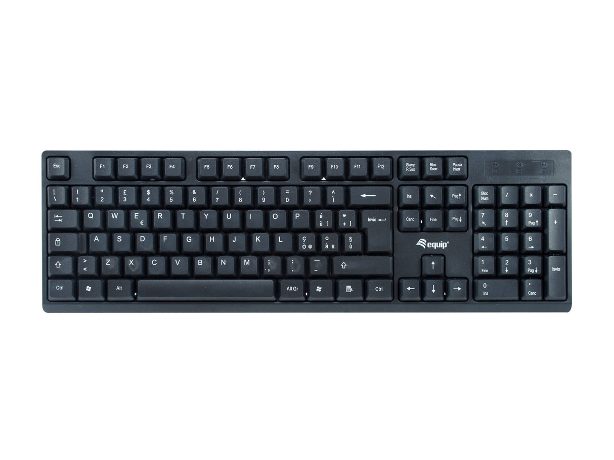 Teclado Italiano + Ratón Equip 245223 Rf Inalámbrico Qwerty Negro