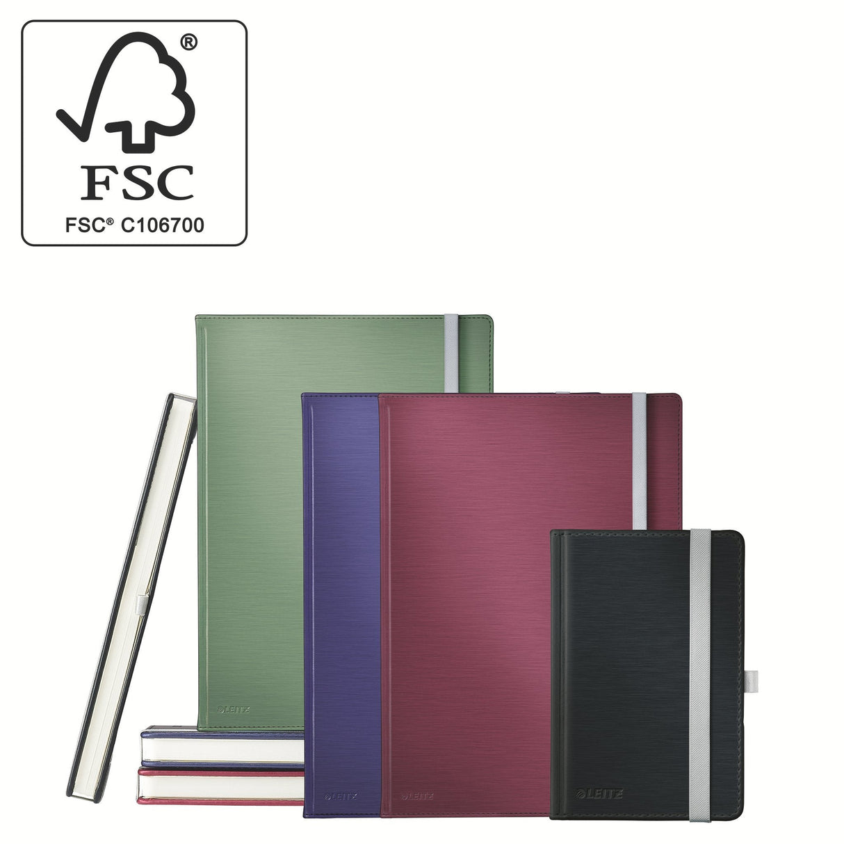 Leitz Notebook Style A5 Sqare Paper Hardfunda Negro 80 Sheets