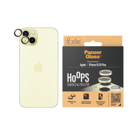 EAN 5711724011931 - PanzerGlass ® Hoops® Camera Lens Protector Yellow iPhone 15 | 15 Plus Protector de pantalla Apple 1 pieza imagen 2