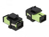 Keystone Modul Sc Simplex Buchse Zu Sc Simplex Buchse Lindgrün   Schwarz