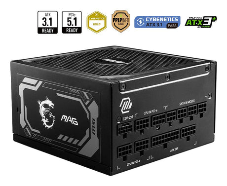 EAN 4711377142229 - MSI MAG A1250GL PCIE5 unidad de fuente de alimentación 1250 W 24-pin ATX ATX Negro imagen 1