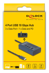 EAN 4043619641895 - DeLOCK 64189 hub de interfaz USB 3.2 Gen 1 (3.1 Gen 1) Type-C 10000 Mbit/s Azul imagen 4