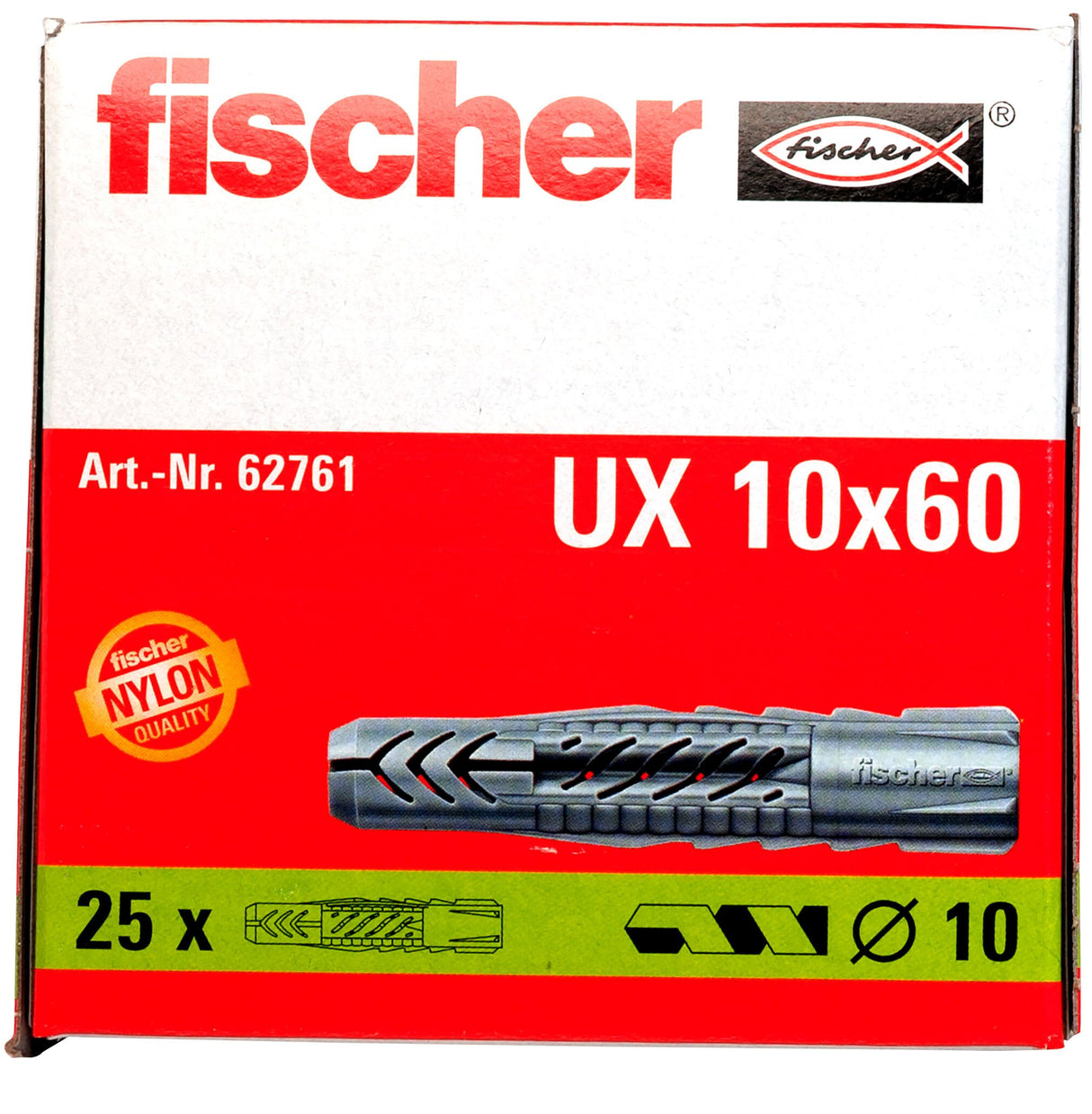EAN 4006209627617 - Fischer 62761 tornillo de anclaje y taco 25 pieza(s) imagen 4