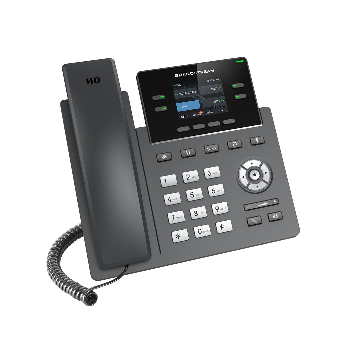 Grandstream Grp2612p [Teléfono Voip - Cuenta Sip 2x, Audio Hd, 16 Prog.Tl. + 4 Presets, 2xlan 100mbps, Poe]