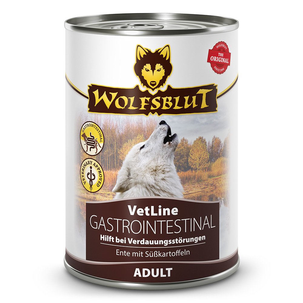 Wolfsblut Vetline Gastrointestinal Pato, Batata Adulto 395 G