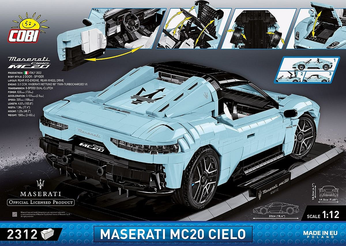 Cobi Maserati Mc20 Cielo Executive Edition, Juguete De Construcción Cobi-24351