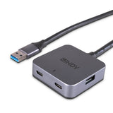EAN 4002888433884 - Lindy 43388 hub de interfaz USB 3.2 Gen 1 (3.1 Gen 1) Type-A 5000 Mbit/s Negro, Gris imagen 2
