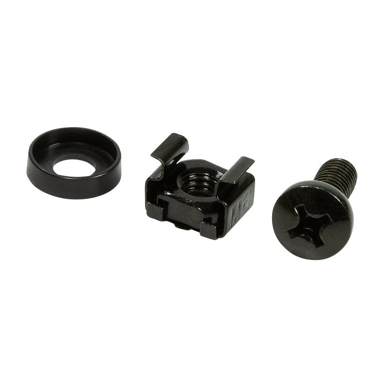 Logilink Ac116 Kit De Tornillos + Tuercas  M6, Negro, 50 Und