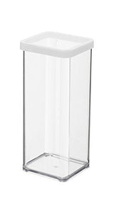 Rotho 11605 Caja Rectangular 1,5 L Transparente, Blanco