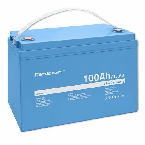 EAN 5901878537054 - Qoltec 53705 batería de vehículos Fosfato de hierro-litio (LiFePo4) 100 Ah 12,8 V 100 A Coche imagen 1