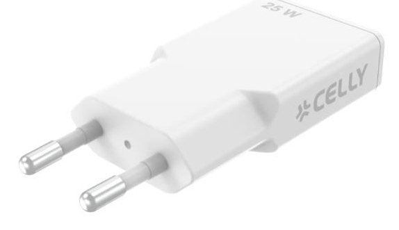 EAN 8021735220893 - Celly SLIMTC1C25W Portátil, Smartphone, Tableta Blanco Corriente alterna Carga rápida Interior imagen 3