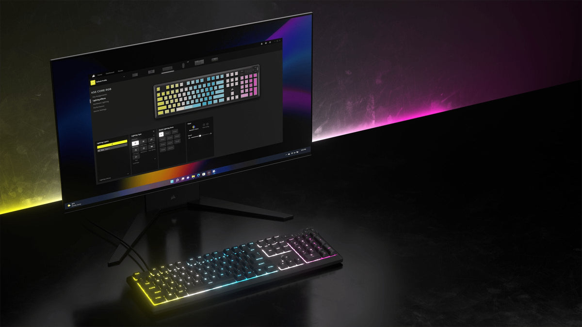 Corsair Tas K55 Core Negro Rgb, Rubberdome, Mechanical,Usb