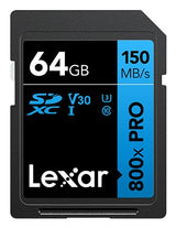 Lexar 64gb Professional 800x Pro Memory Card Sdxc Uhs-I Black Blue