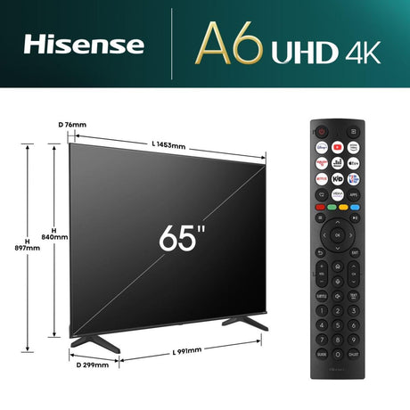 EAN 6942351406640 - Hisense E6NT 165,1 cm (65") 4K Ultra HD Smart TV Wifi Negro 300 cd / m² imagen 2