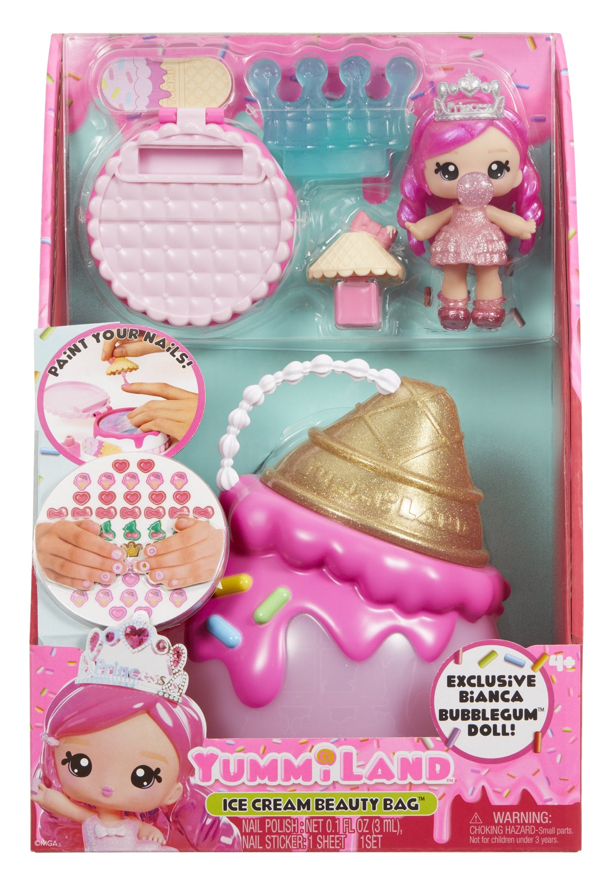 Mga Entertainment Mga Yummiland Beauty Bag Playset + Lgd-Ice Cream Beauty Bag 546740-Euc