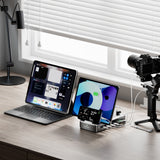 4smarts Ladestation Team 100w 5c 1a Inkl. 6 Cable. Spacegrau