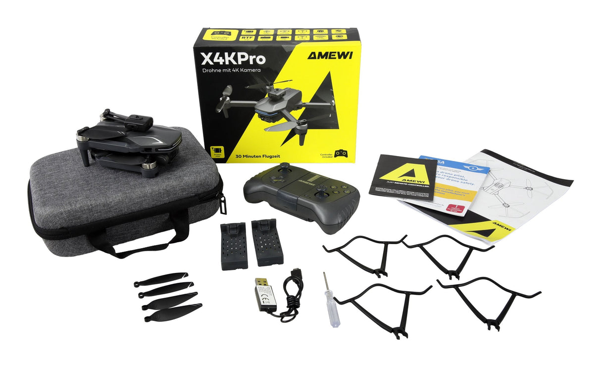 EAN 4262500343414 - Amewi X4KPro 4 rotores Cuadricóptero 3840 x 2160 Pixeles 1500 mAh Gris imagen 3