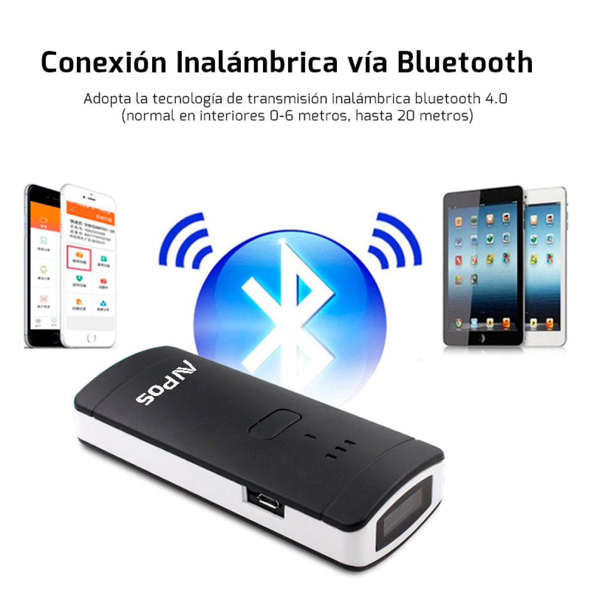 EAN 7427244626484 - AVPos AVP-BP200-2D lector de código de barras Lector de códigos de barras manos libres 1D/2D CMOS Negro,  imagen 17