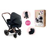 Simba-Dickie Mon Grand Poupon 36-42cm Cybex Puppenwagen (Negro/Roségold) 9000142070