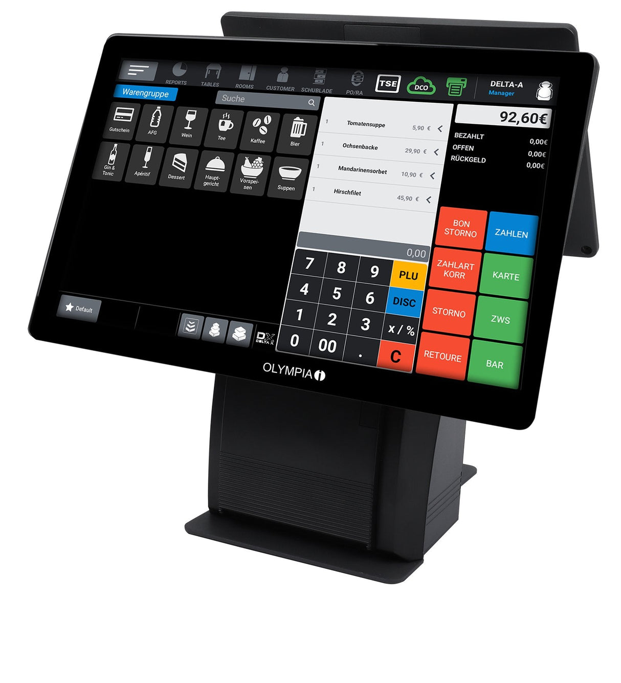 Olympia Regimrierkasse T215 Ohne Display Negro