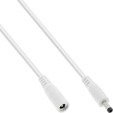 Cable De Extensión De Cc Inline, Enchufe De Cc Macho/Hembra 4,0x1,7 Mm, Blanco, 3 M
