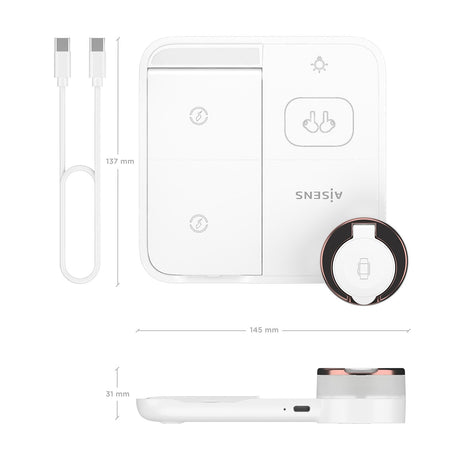 EAN 8435739903483 - AISENS ASCH-15W4WC061-W cargador de dispositivo móvil Auriculares, Smartphone, Reloj inteligente Cargador imagen 5