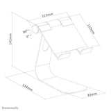 Soporte Newstar De Pie De Mesa Hasta 11 ", Plata