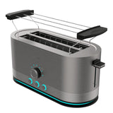 Cecotec Langschlitz-Toaster Shine&Toast Extra Double (Edelstahl, 1.400 Watt, Para 4 Scheiben Toast) 3287